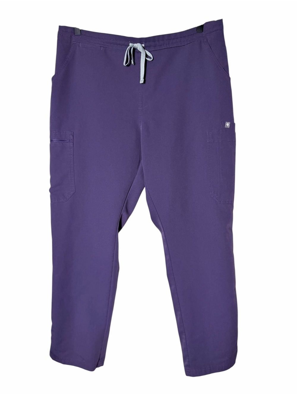 Figs Purple Shadow Drawstring Yola Petite Cargo Scrub Pants